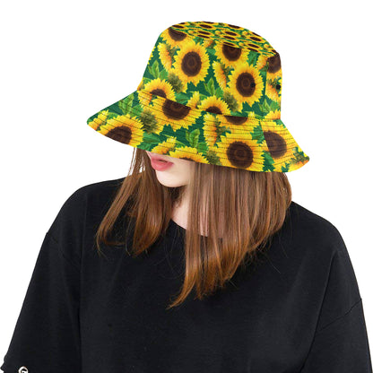 Sunflower Pattern Print Design SF02 Unisex Bucket Hat