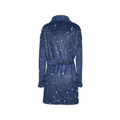 Night sky Pattern Print Design A03 Women's Fleece Robe