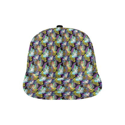 Unicorn With Wings Print Pattern Snapback Cap