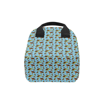 Hello Sea Turtle Print Pattern Insulated Lunch Bag