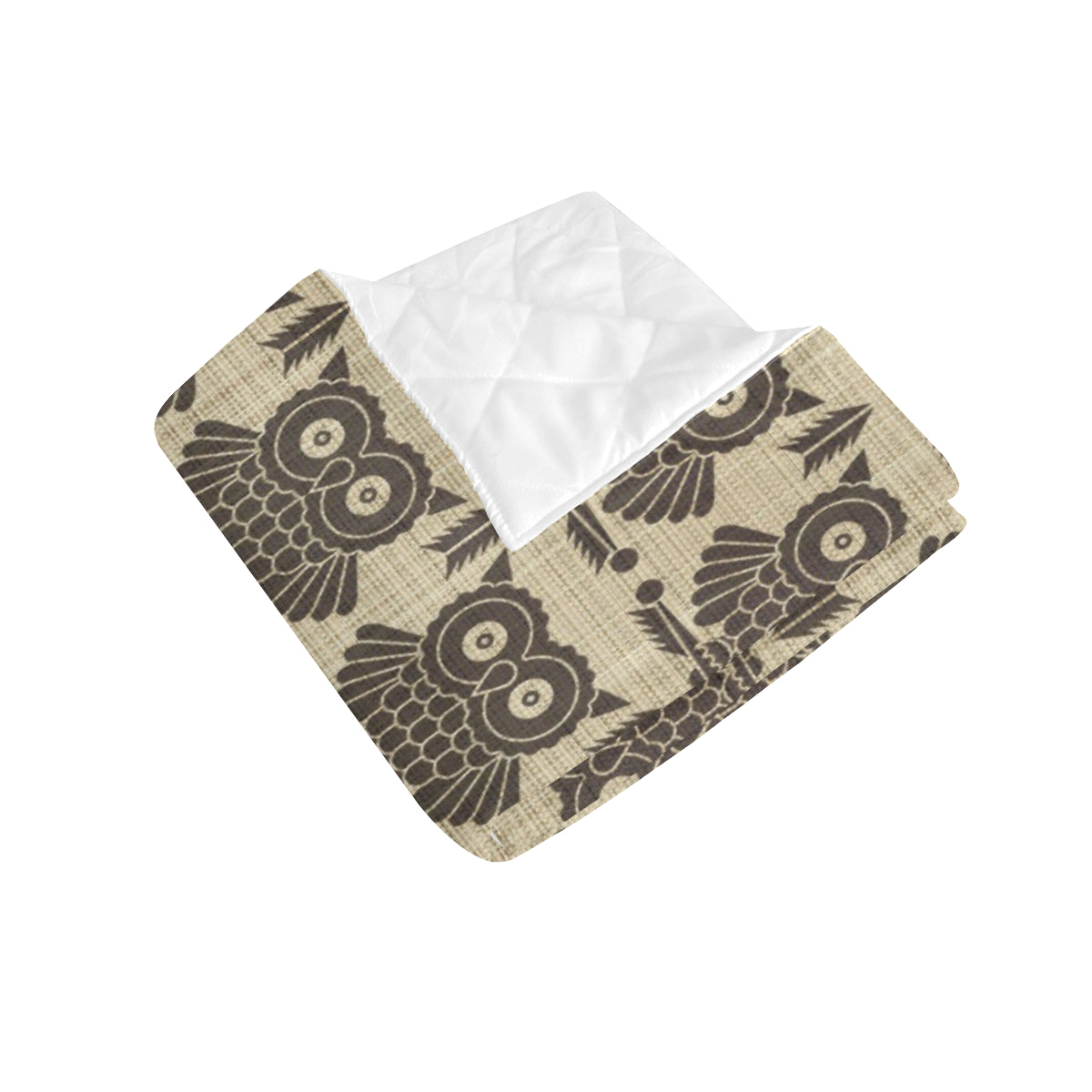 Owl Pattern Print Design A01 Premium Quilt