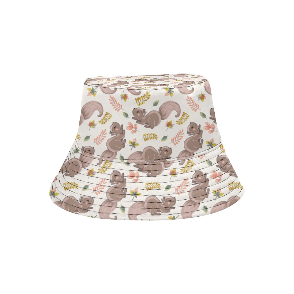 Squirrel Print Design LKS307 Unisex Bucket Hat