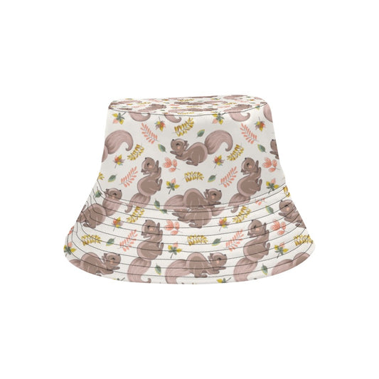 Squirrel Print Design LKS307 Unisex Bucket Hat