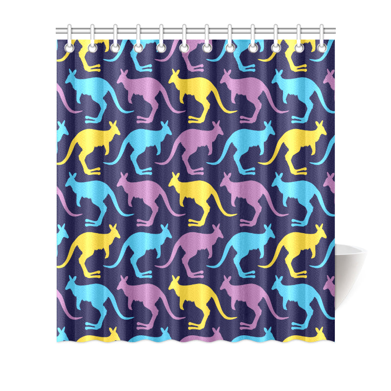 Kangaroos Pattern Print Design 02 Shower Curtain
