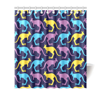 Kangaroos Pattern Print Design 02 Shower Curtain