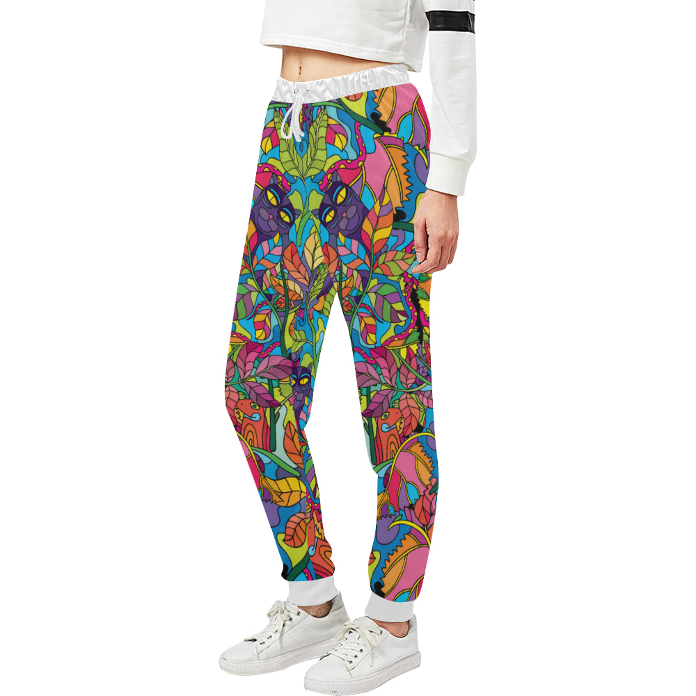 Psychedelic Trippy Flower Print Unisex Sweatpants