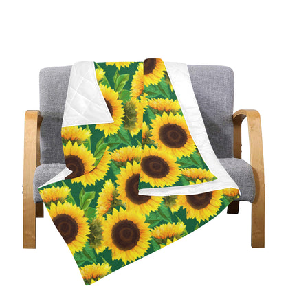 Sunflower Pattern Print Design SF02 Premium Quilt