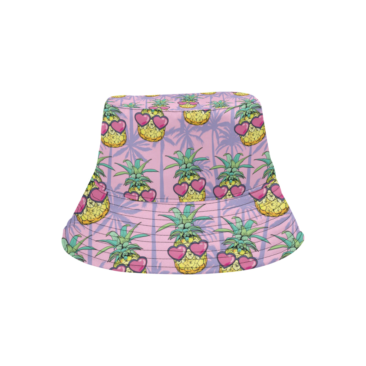 Pineapple Pattern Print Design PP06 Unisex Bucket Hat