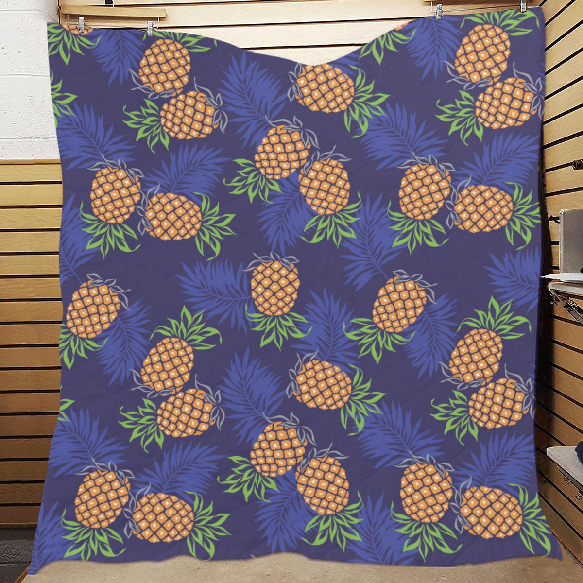 Pineapple Pattern Print Design PP02 Premium Quilt