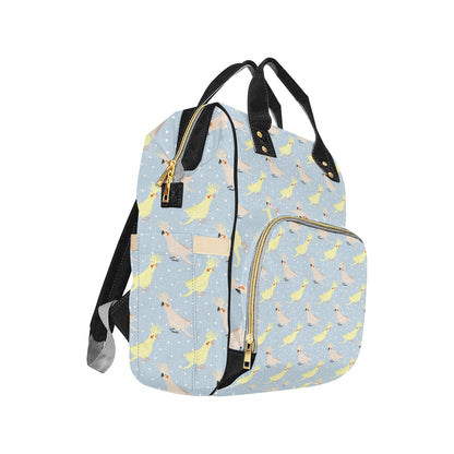 Cockatiel Pattern Print Design 03 Diaper Bag Backpack