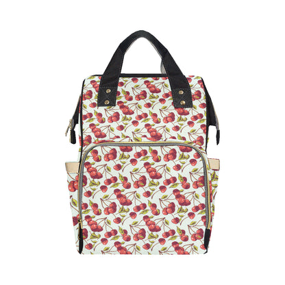 Cherry Hand Draw Diaper Bag Backpack