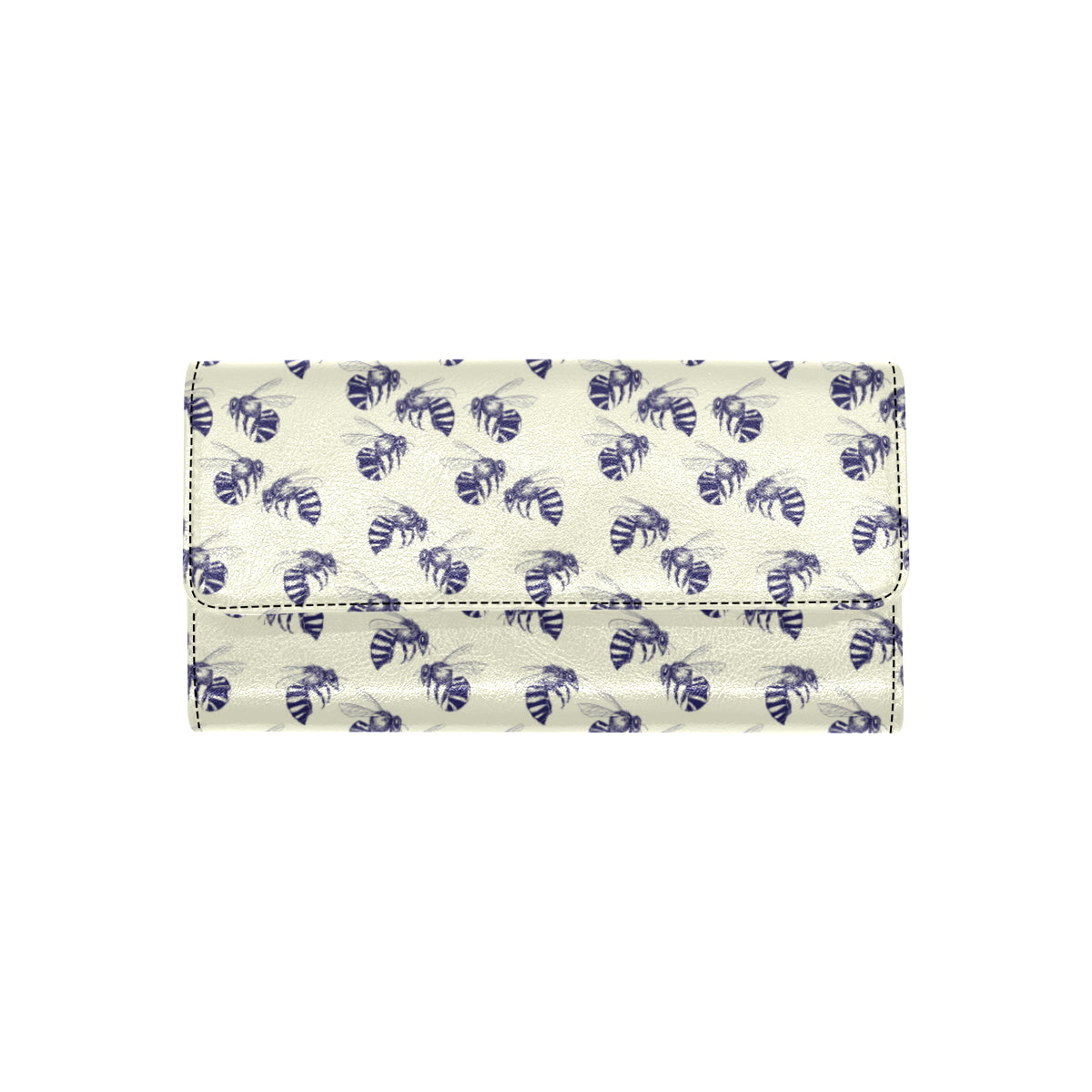 Bee Pattern Print Design 02 Women's Trifold Wallet