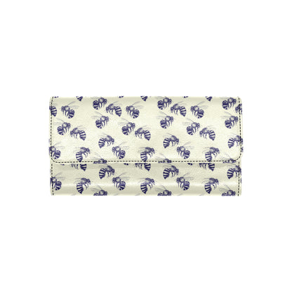 Bee Pattern Print Design 02 Women's Trifold Wallet