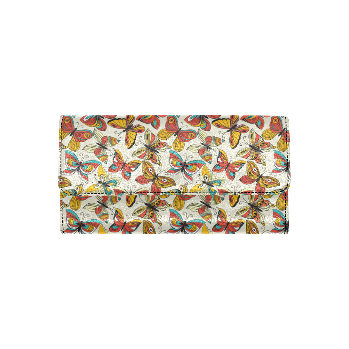 Butterfly Pattern Print Design 02 Women's Trifold Wallet