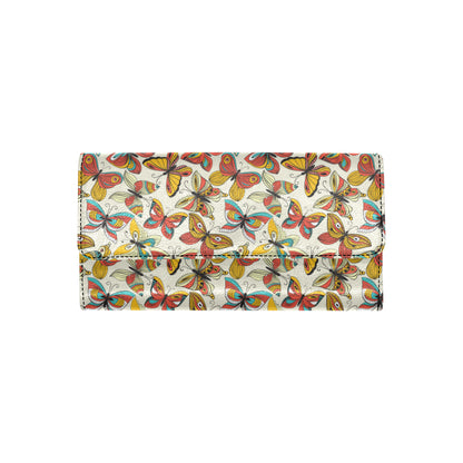 Butterfly Pattern Print Design 02 Women's Trifold Wallet