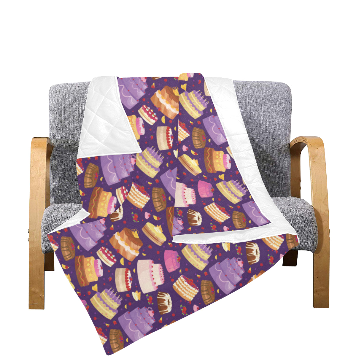 Cake Pattern Print Design 05 Premium Quilt