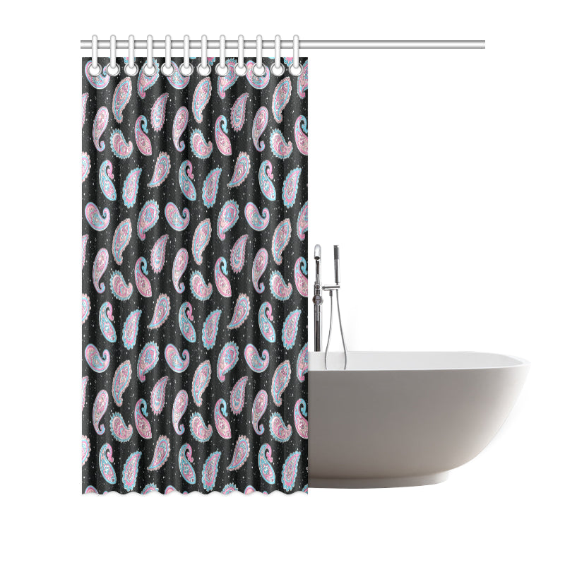Paisley Pink Design Mandala Print Shower Curtain