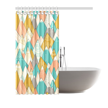 Mountain Pattern Print Design 02 Shower Curtain