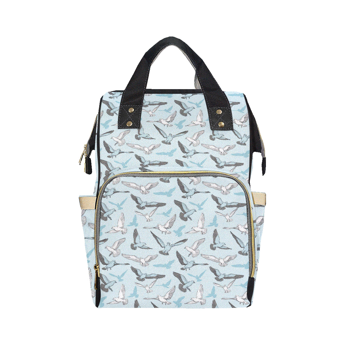 Pigeon Pattern Print Design 03 Diaper Bag Backpack