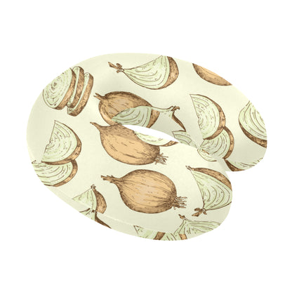 Onion Pattern Print Design A02 U-Shaped Travel Neck Pillow