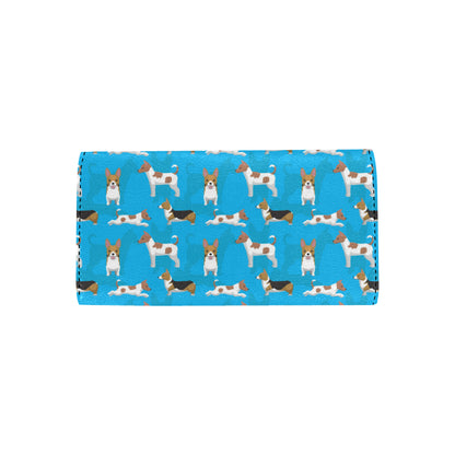Cardigan Welsh Corgis Pattern Print Design 01 Women's Trifold Wallet