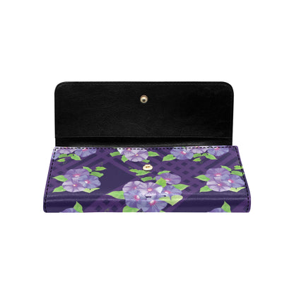 Morning Glory Pattern Print Design MG03 Women's Trifold Wallet