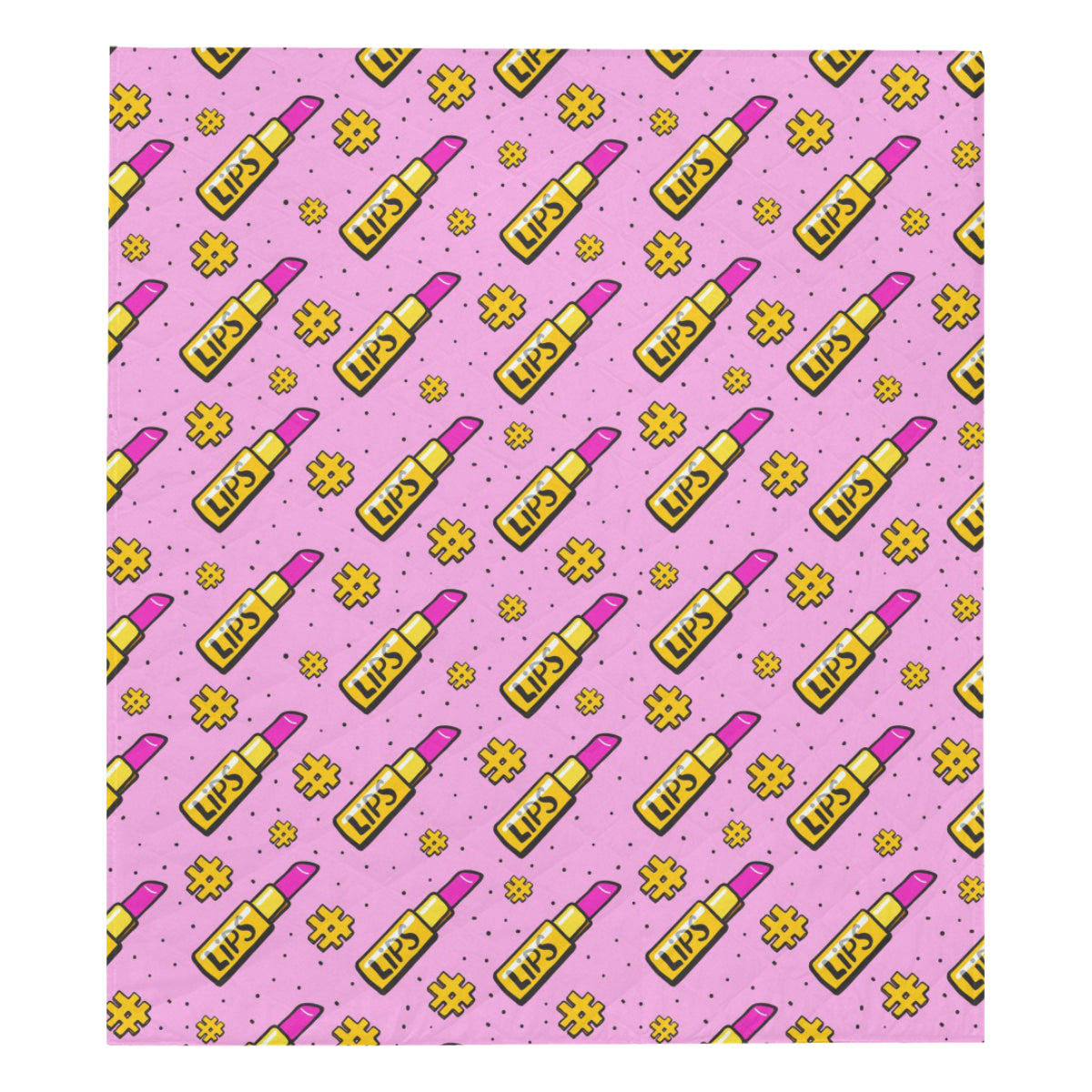 Lipstick Pattern Print Design LT03 Premium Quilt