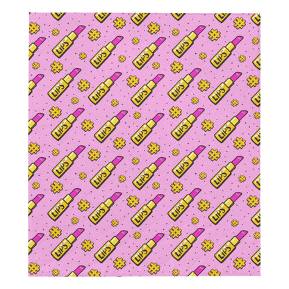 Lipstick Pattern Print Design LT03 Premium Quilt