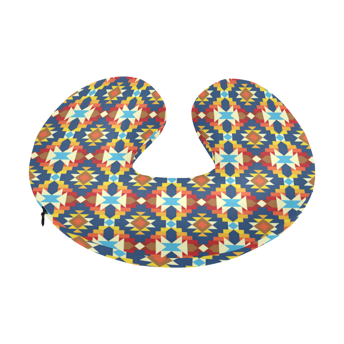 Aztec Pattern Print Design 01 U-Shaped Travel Neck Pillow