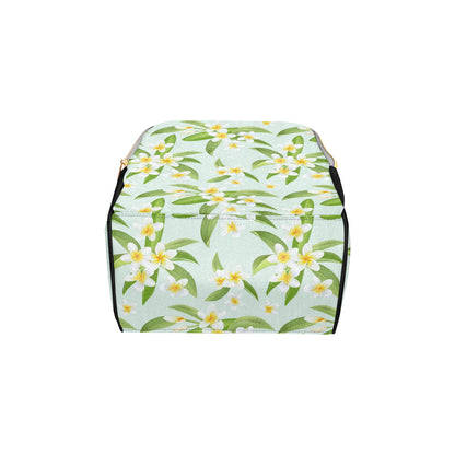 Yellow Plumeria Pattern Print Design PM024 Diaper Bag Backpack