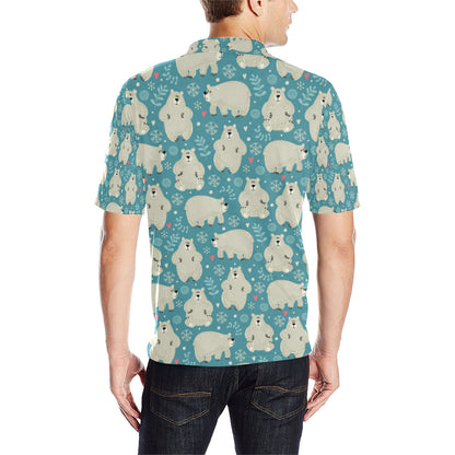 Bear Pattern Print Design BE04 Men Polo Shirt