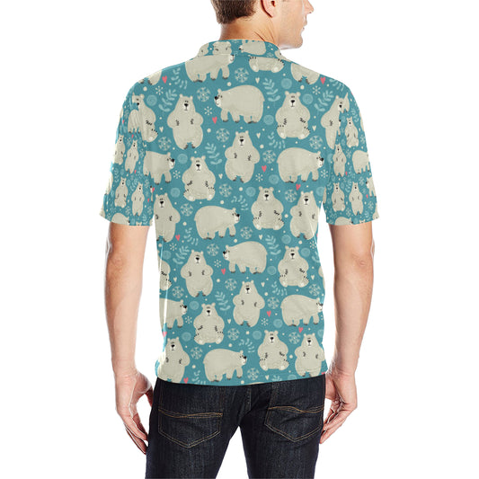 Bear Pattern Print Design BE04 Men Polo Shirt