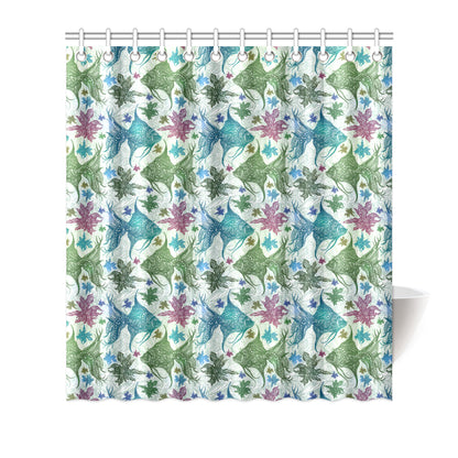 Angelfish Tribal Pattern Print Design 01 Shower Curtain