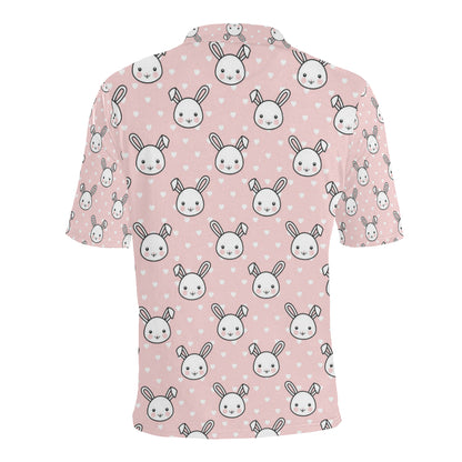Rabbit Pattern Print Design RB02 Men Polo Shirt