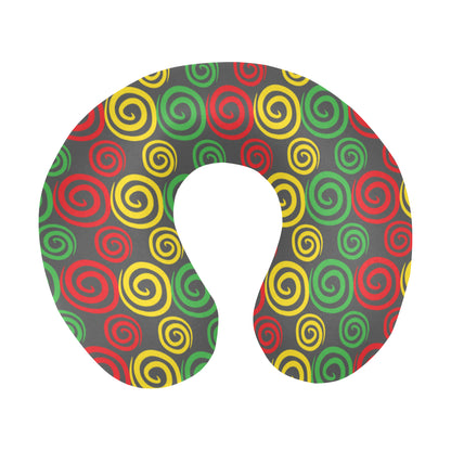 Rastafarian Pattern Print Design A05 U-Shaped Travel Neck Pillow