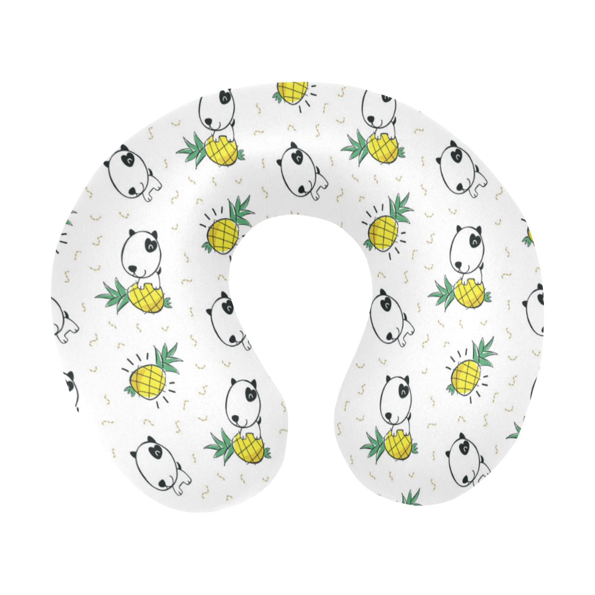 Bull Terriers Pattern Print Design 05 U-Shaped Travel Neck Pillow