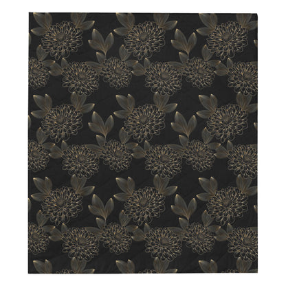 Dahlia Pattern Print Design DH04 Premium Quilt