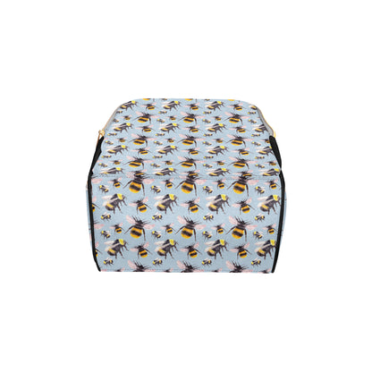 Bee Pattern Print Design BEE08 Diaper Bag Backpack