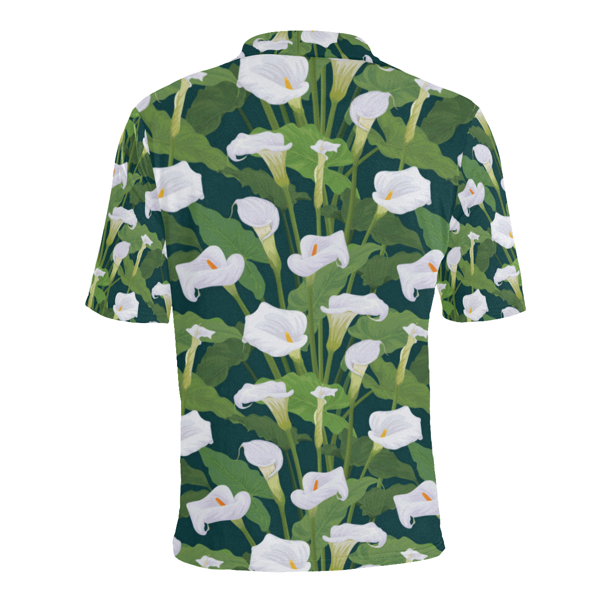Lily Pattern Print Design 04 Men Polo Shirt