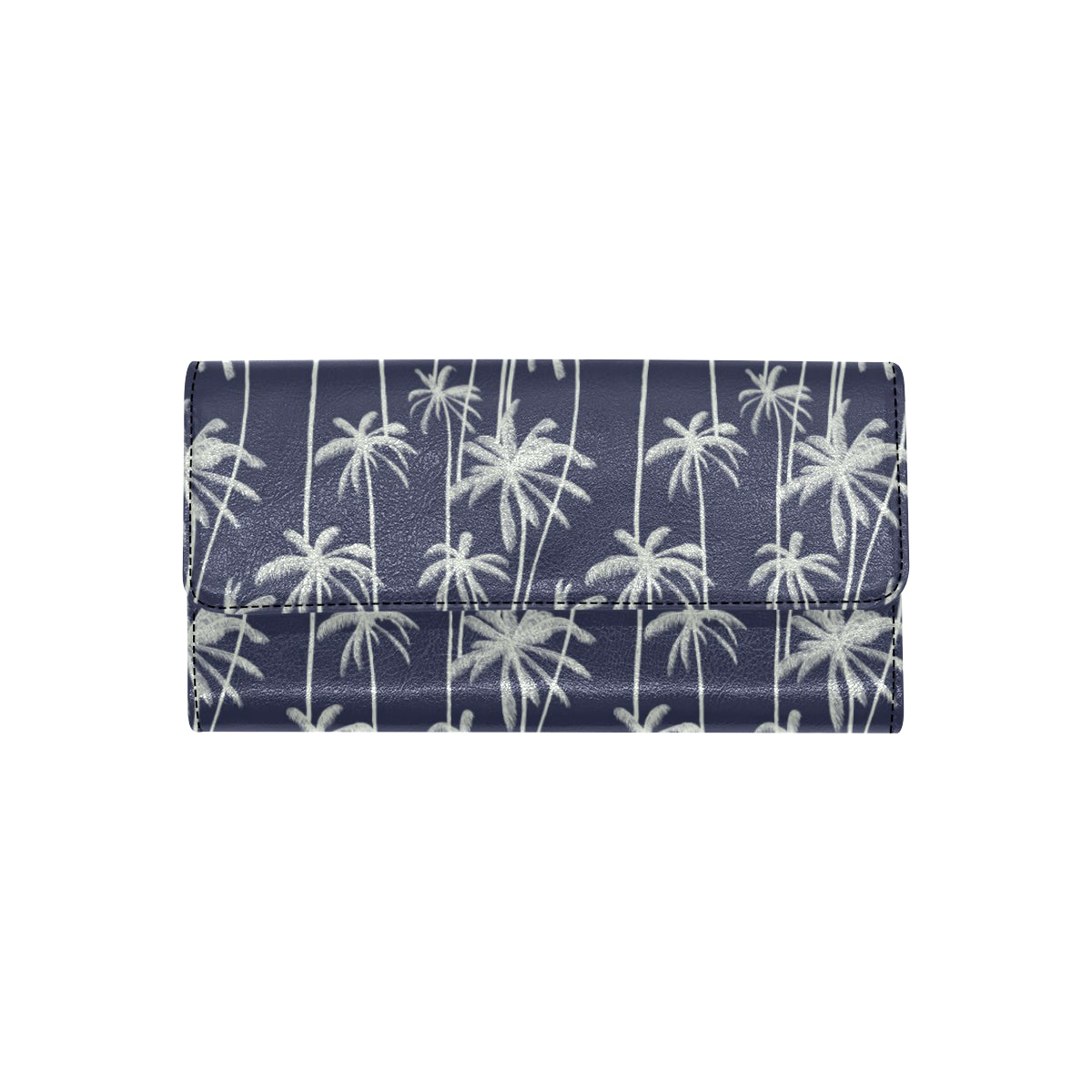 Palm Tree Pattern Print Design PT06 Women's Trifold Wallet