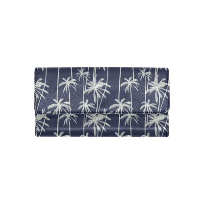 Palm Tree Pattern Print Design PT06 Women's Trifold Wallet
