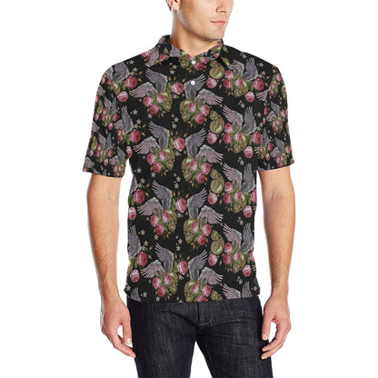 Angel Wings Pattern Print Design 06 Men Polo Shirt