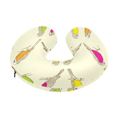 Parakeet Pattern Print Design A01 U-Shaped Travel Neck Pillow