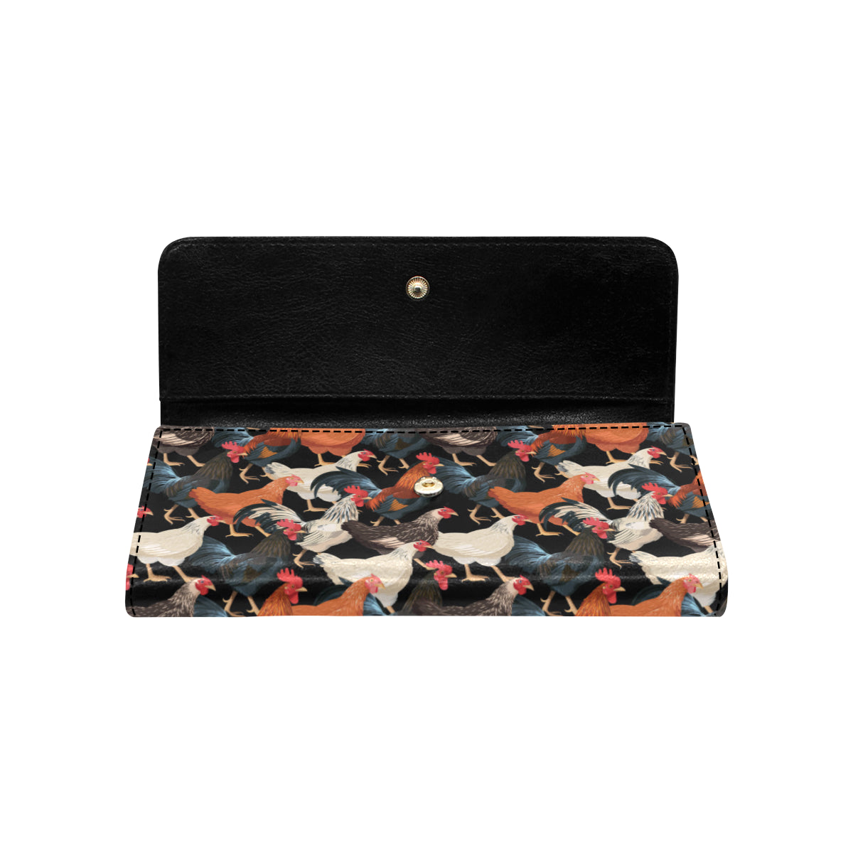 Chicken Print Pattern Women's Trifold Wallet