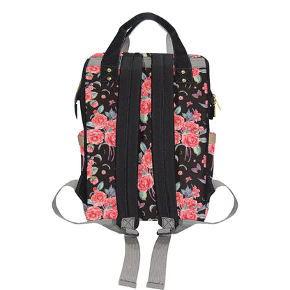 Camellia Pattern Print Design CM03 Diaper Bag Backpack