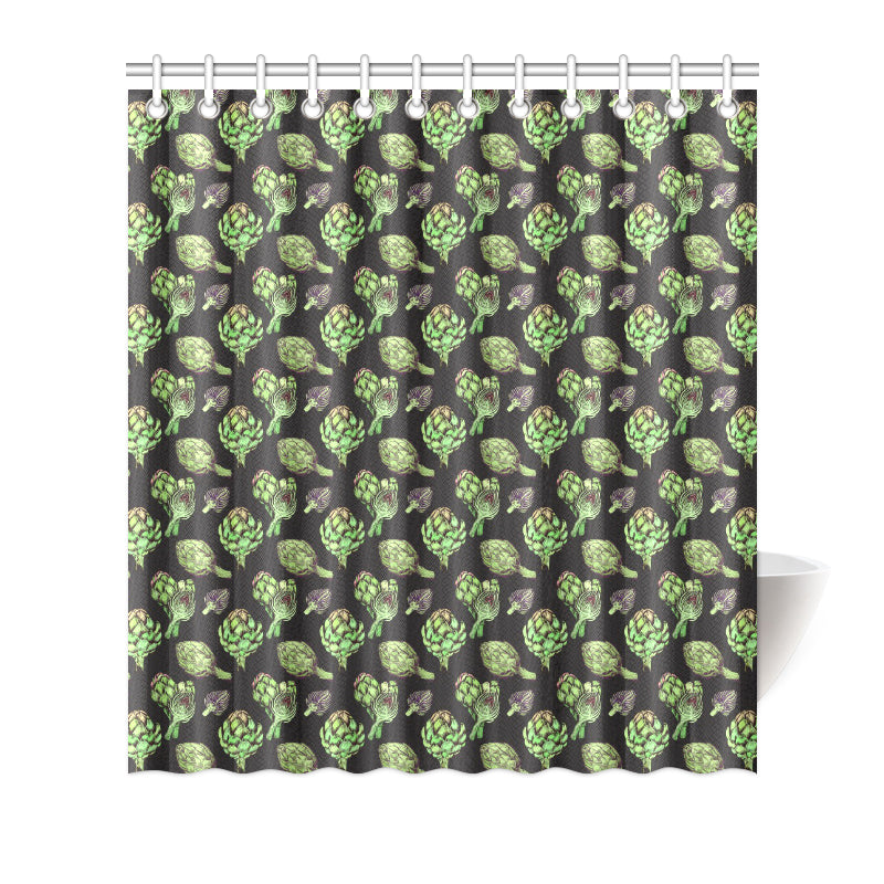 Artichoke Pattern Print Design 02 Shower Curtain