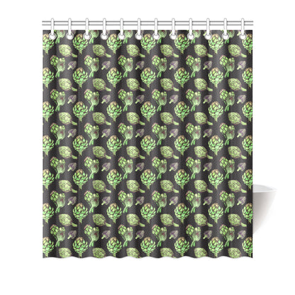 Artichoke Pattern Print Design 02 Shower Curtain