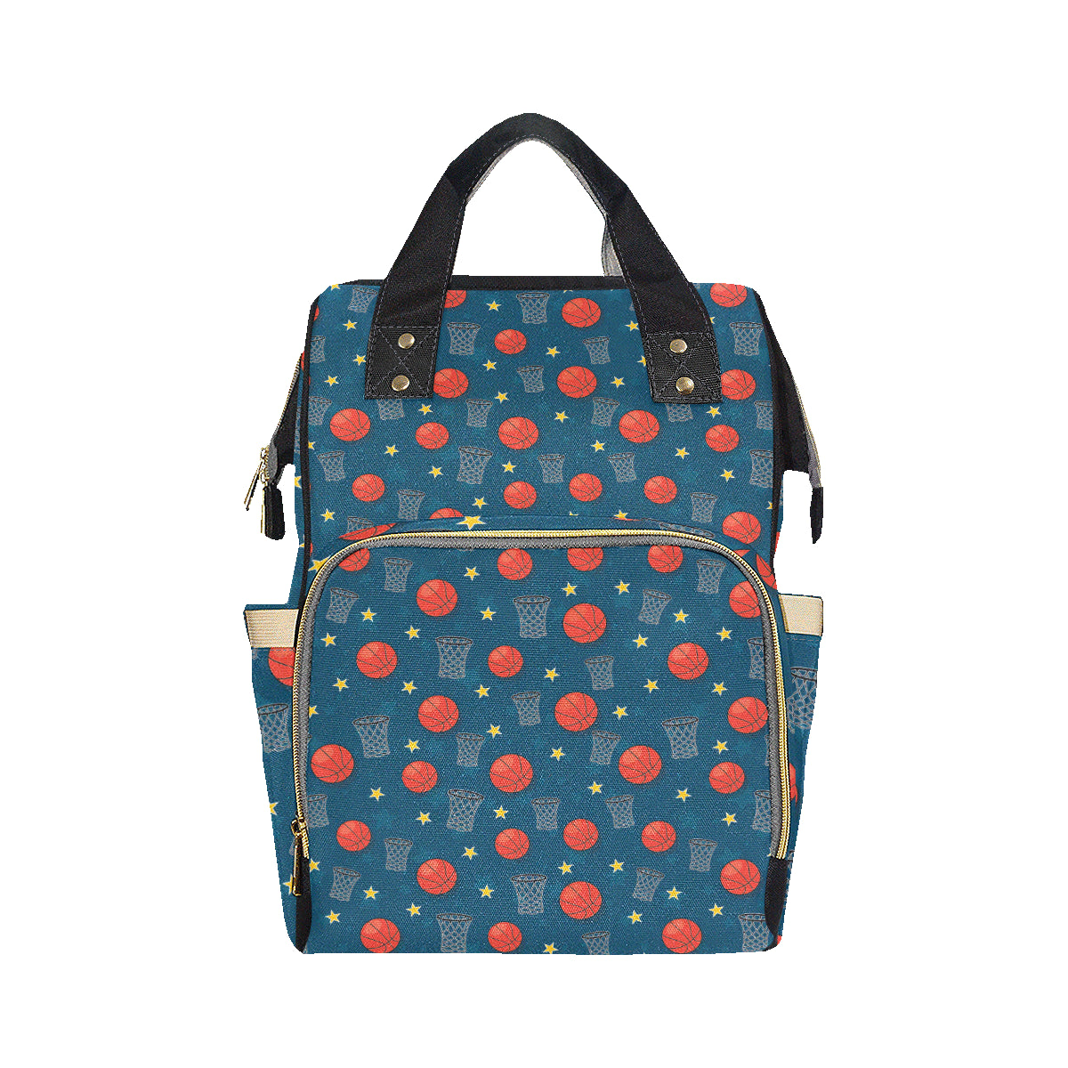 Basketball Classic Print Pattern Diaper Bag Backpack