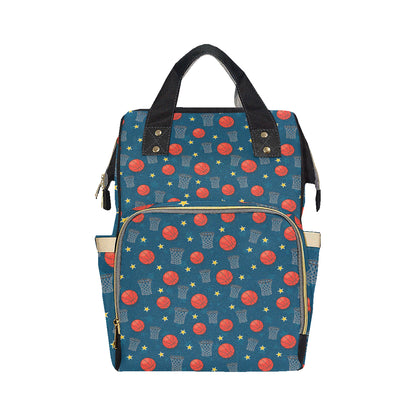 Basketball Classic Print Pattern Diaper Bag Backpack