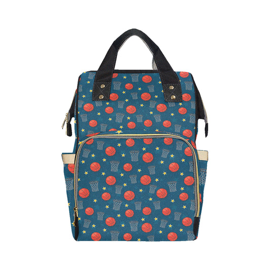 Basketball Classic Print Pattern Diaper Bag Backpack